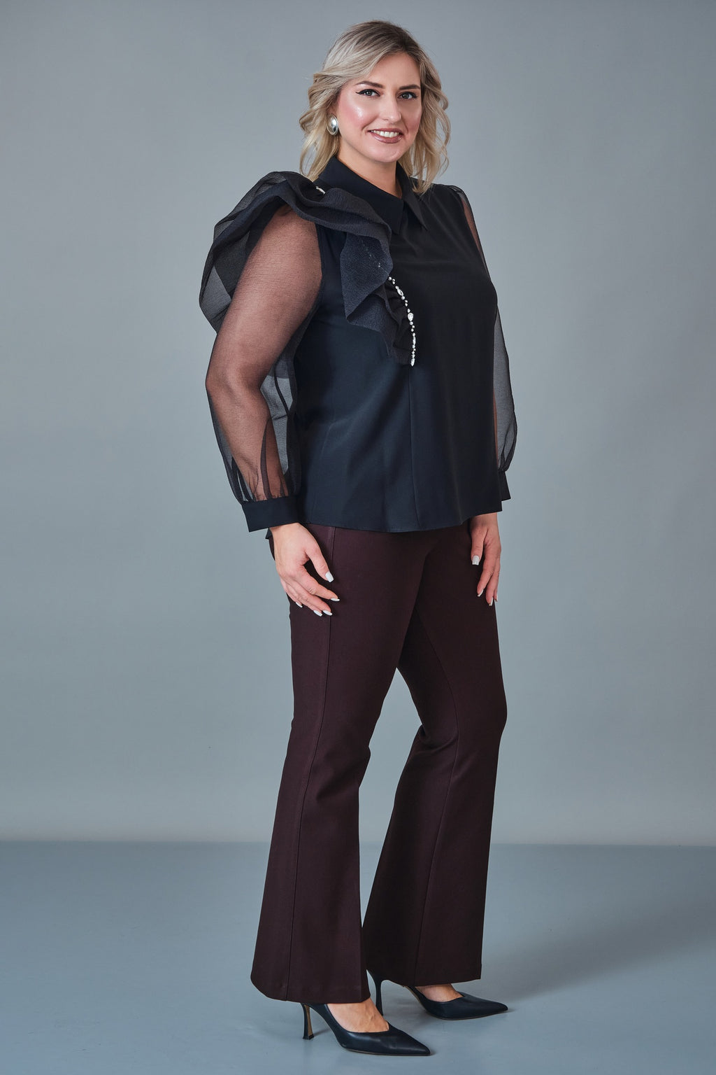 Modalinda - Plus Size Blouse (MDL27K51156)
