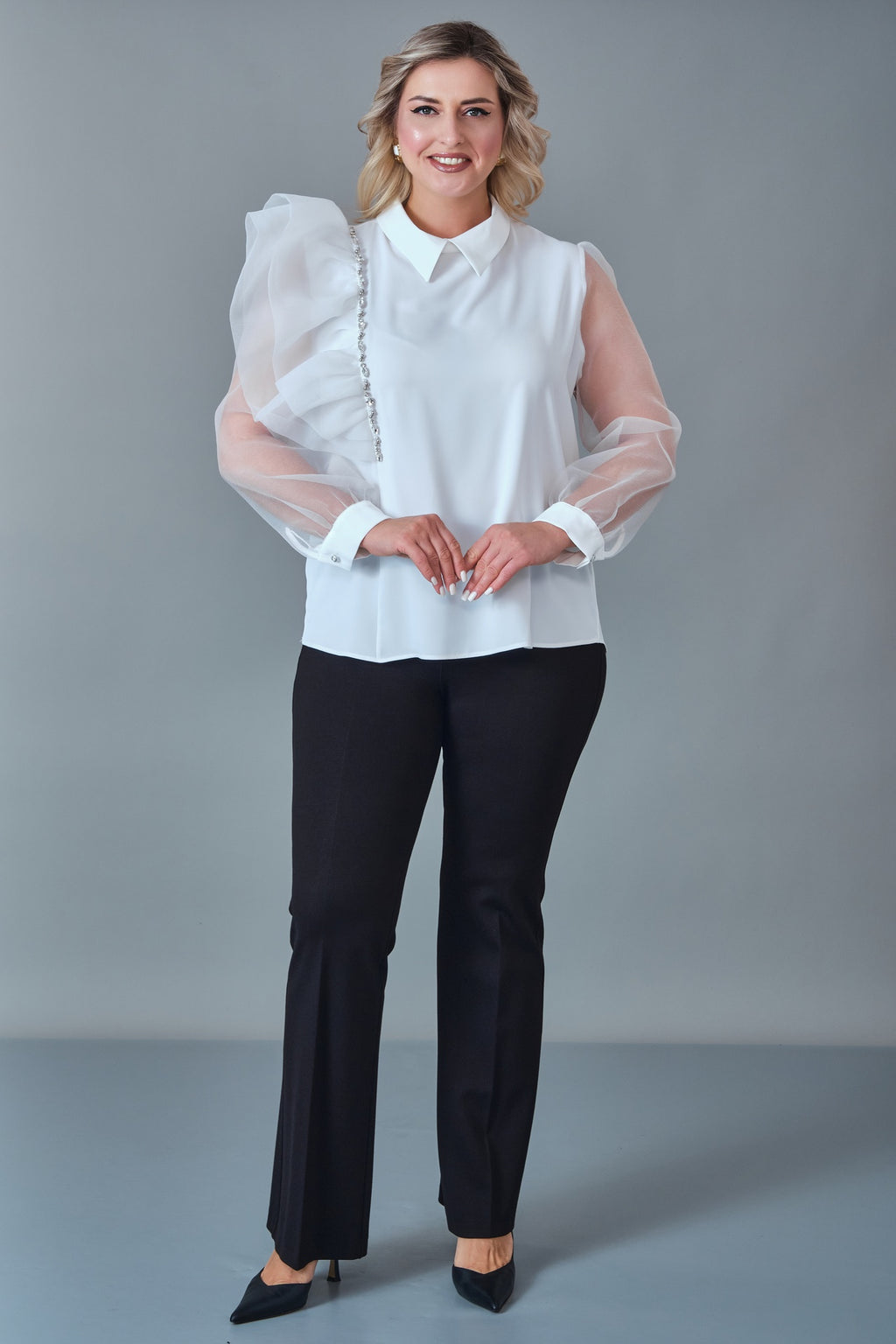 Modalinda - Plus Size Blouse (MDL27K51156)