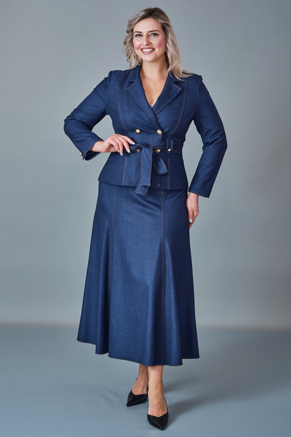 Hatunca - Plus Size Suit (HTC27K184206BB)
