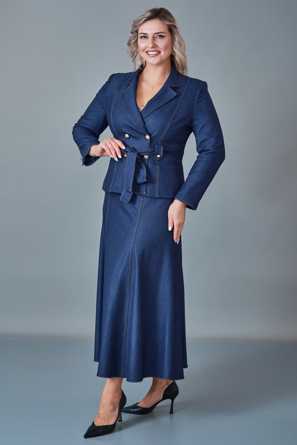 Hatunca - Plus Size Suit (HTC27K184206BB)