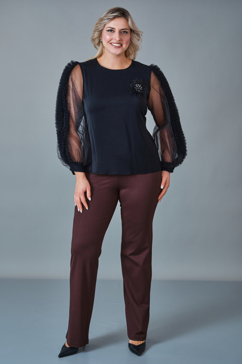 Modalinda - Plus Size Blouse (MDL27K51191)