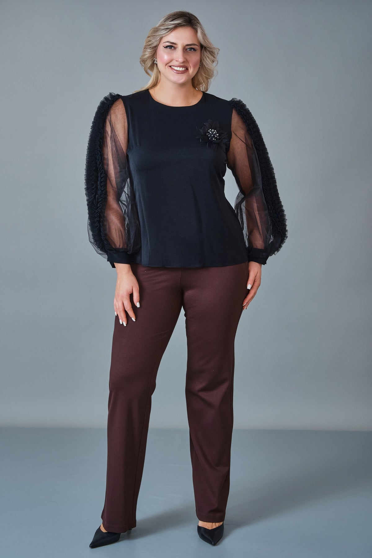 Modalinda - Plus Size Blouse (MDL27K51191)