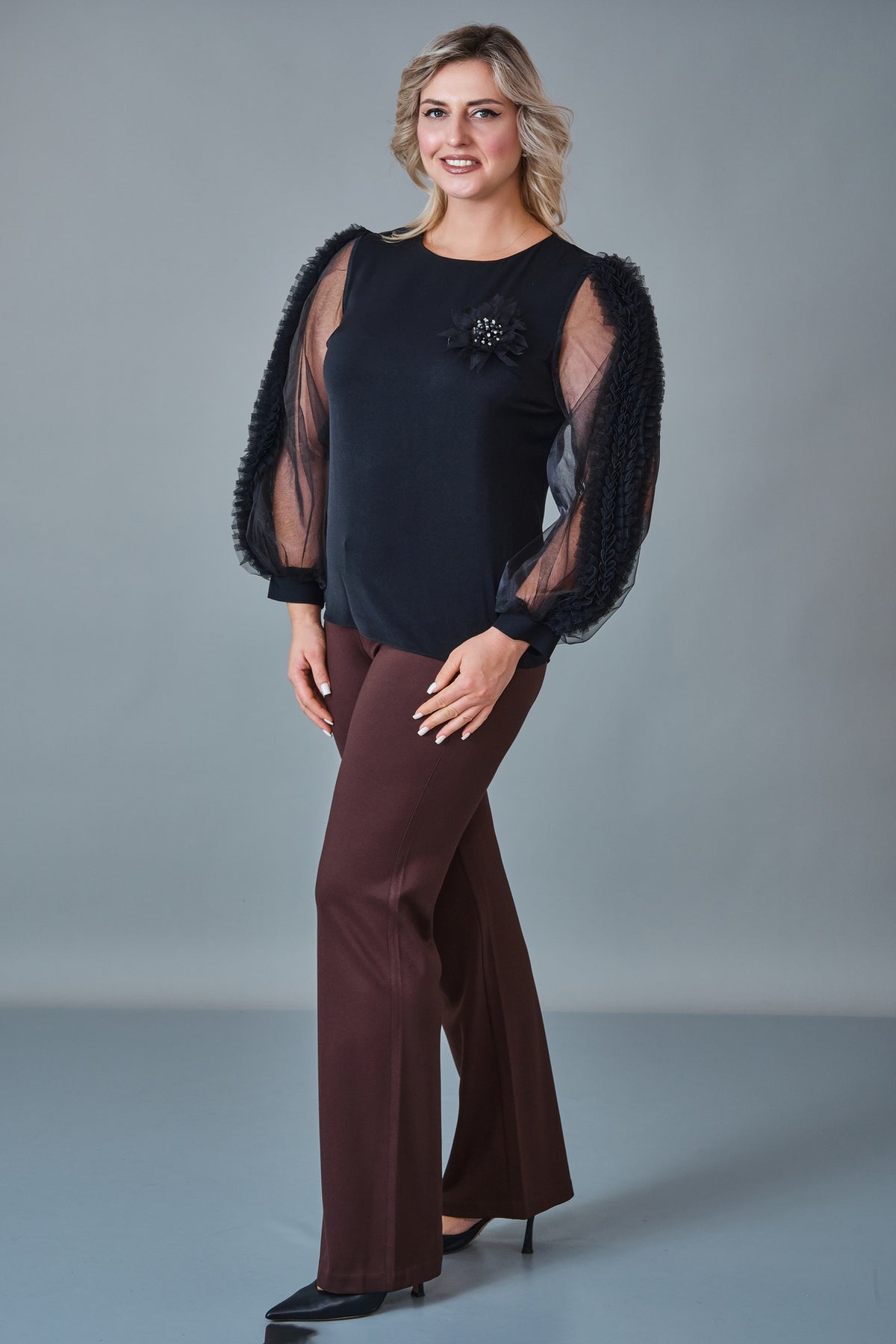 Modalinda - Plus Size Blouse (MDL27K51191)