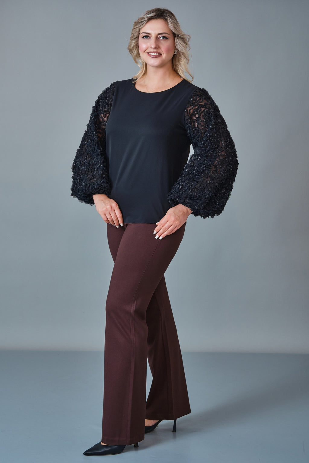 Modalinda - Plus Size Blouse (MDL27K8386B)