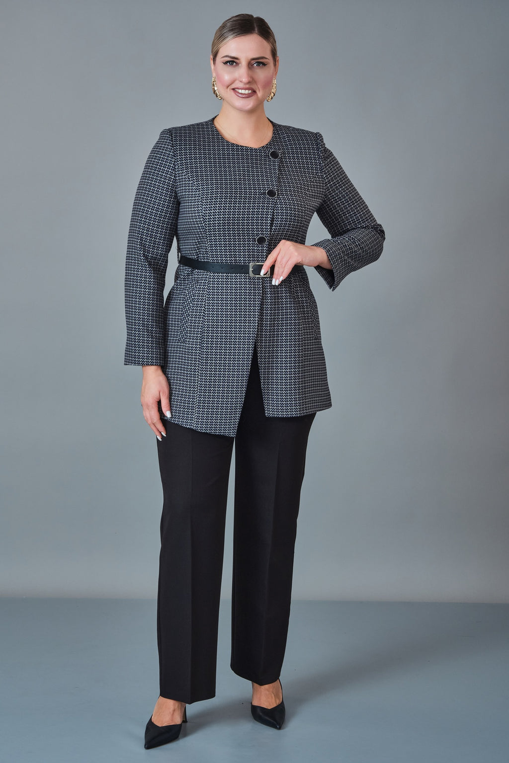 Hatunca - Plus Size Suit (HTC27K187009BB)