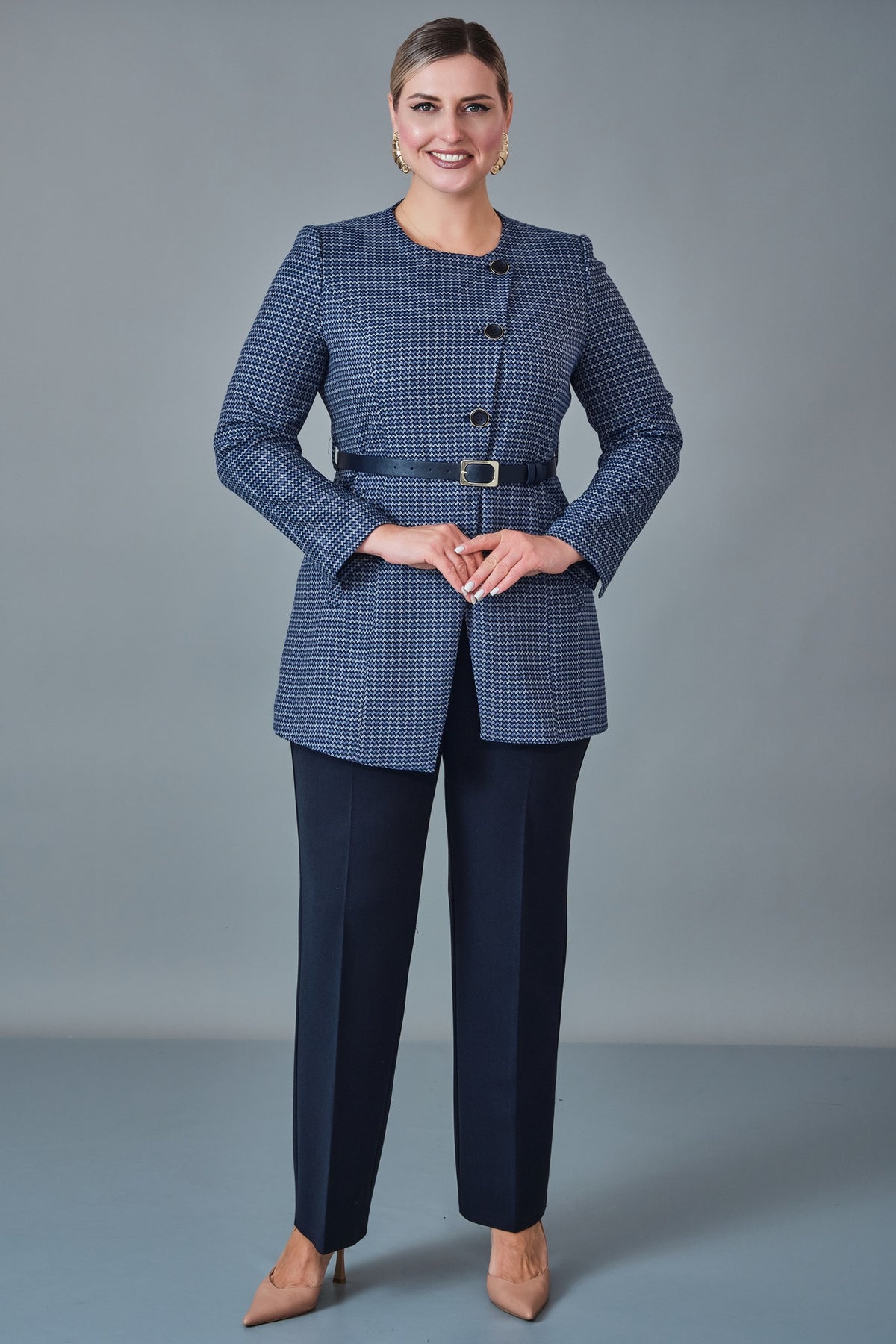 Hatunca - Plus Size Suit (HTC27K187009BB)