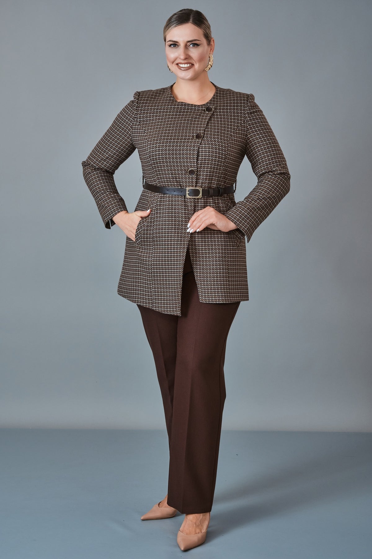 Hatunca - Plus Size Suit (HTC27K187009BB)