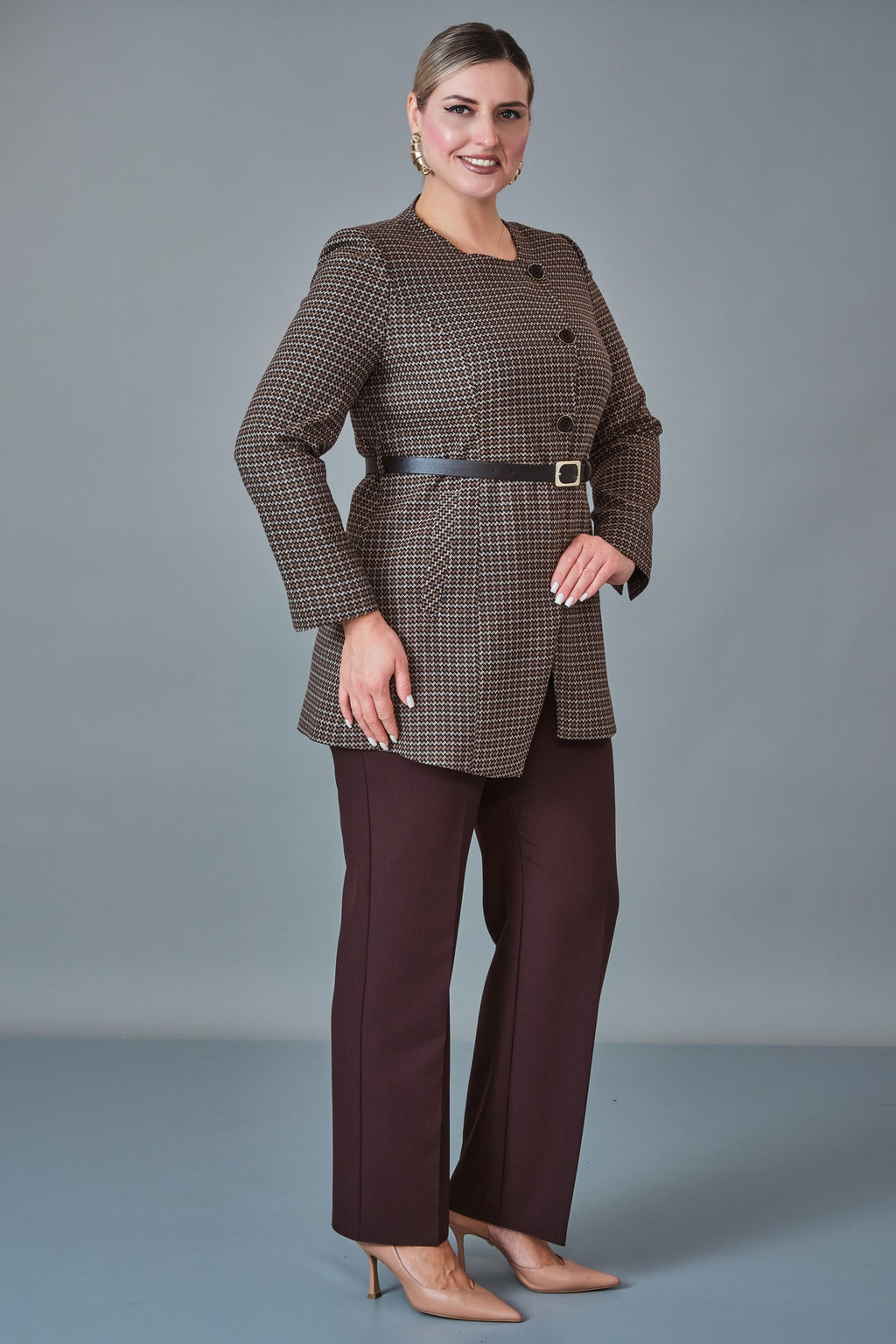 Hatunca - Plus Size Suit (HTC27K187009BB)