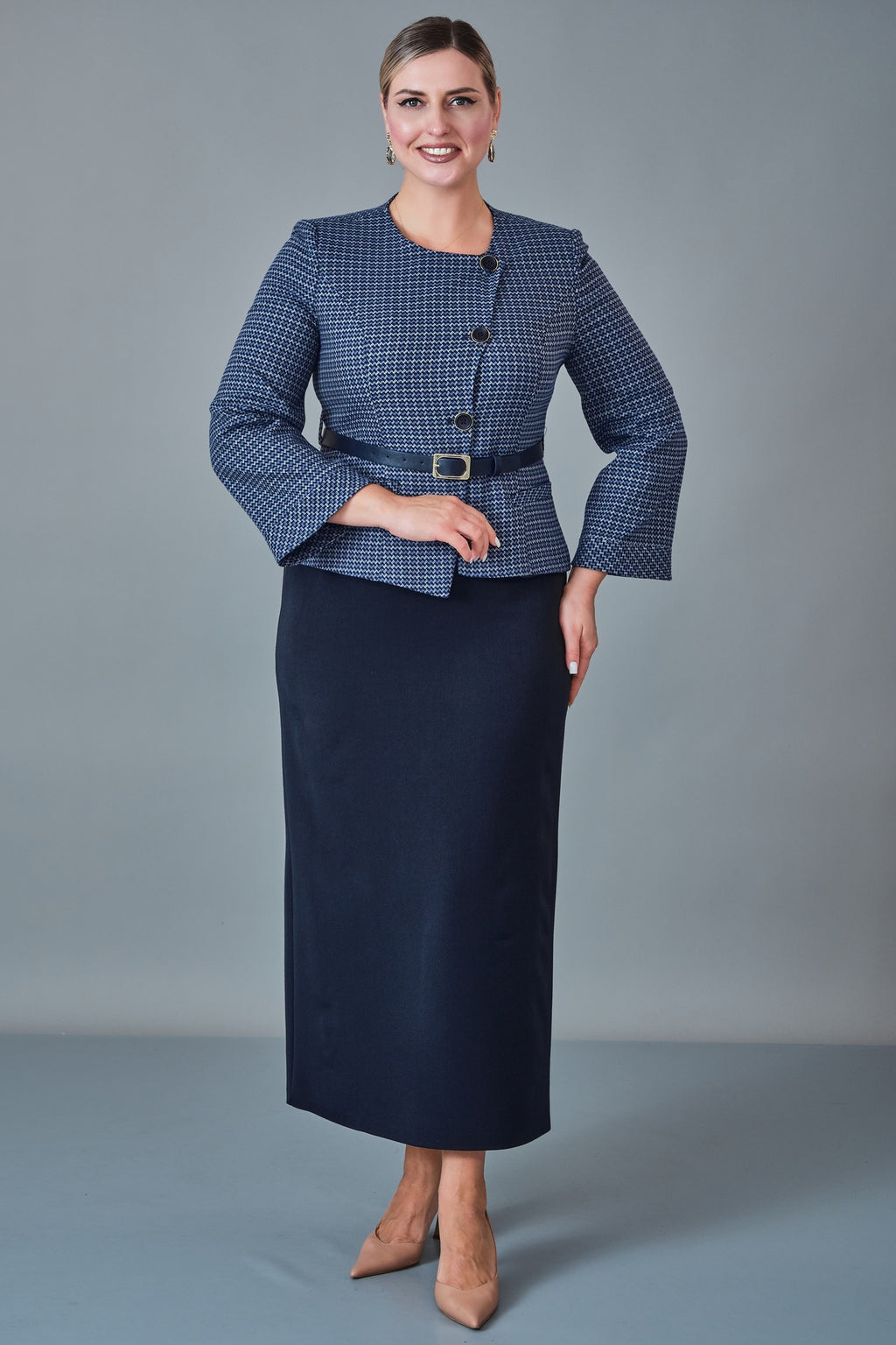 Hatunca - Plus Size Suit (HTC27K184233BB)