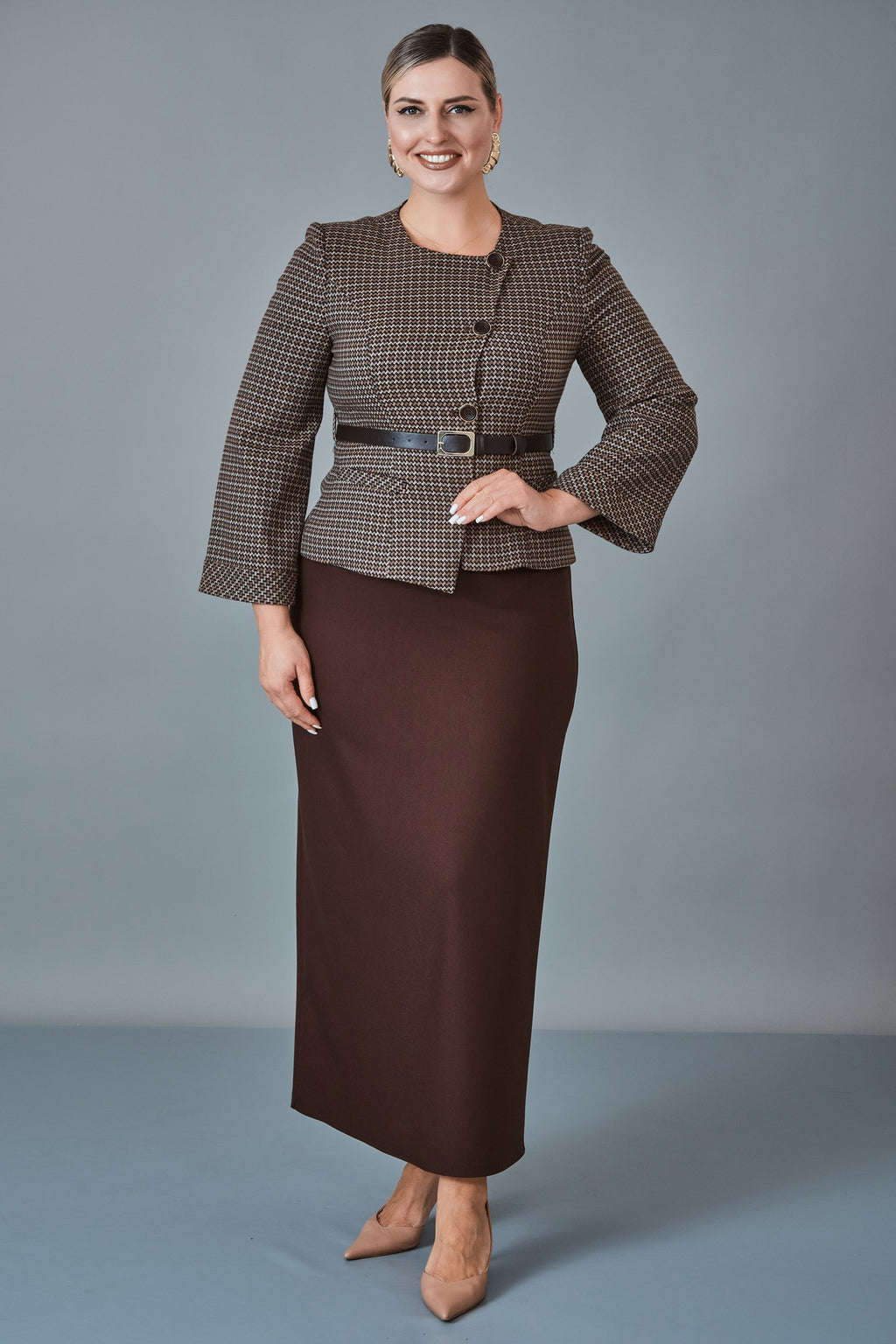 Hatunca - Plus Size Suit (HTC27K184233BB)