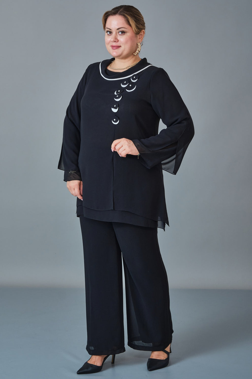 Kifayet - Plus Size Evening Dress (KFT27K18807)