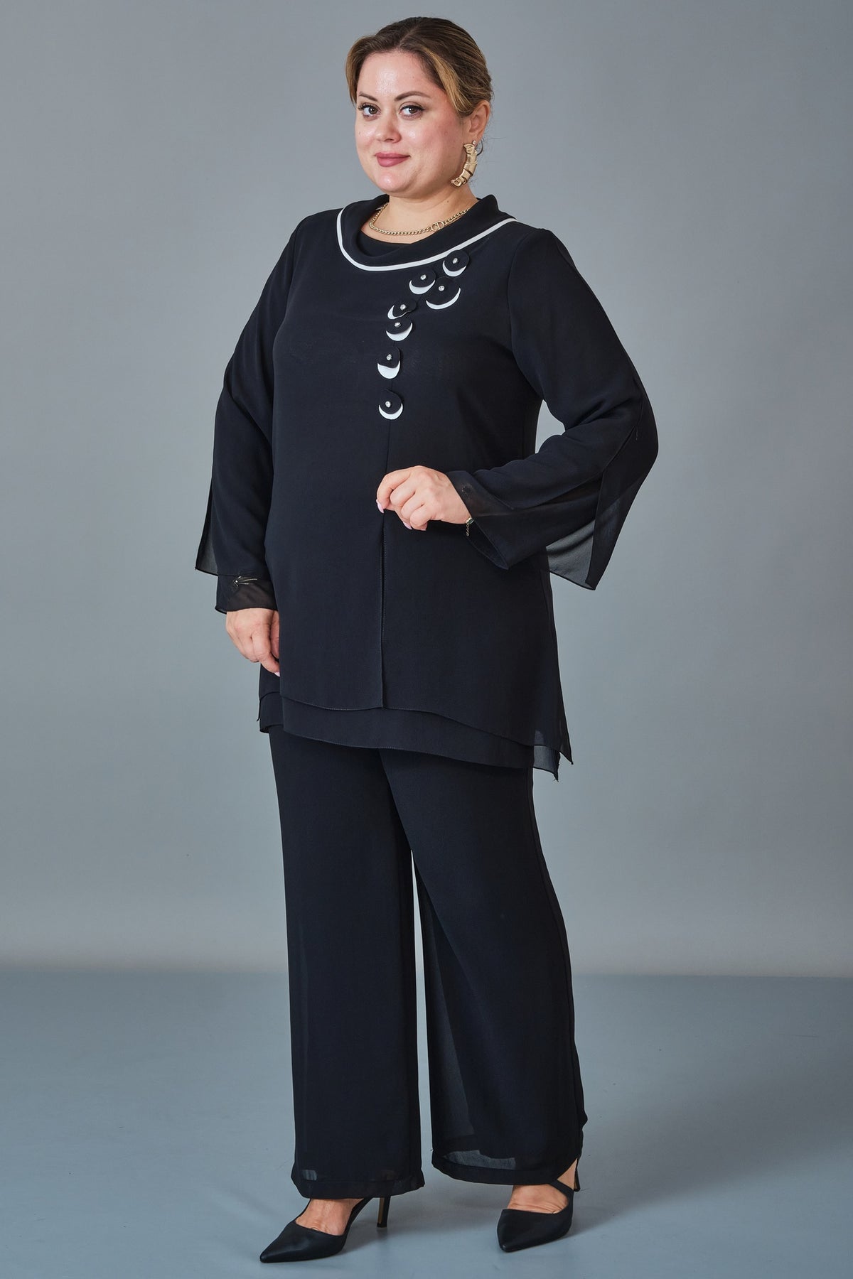 Kifayet - Plus Size Evening Dress (KFT27K18807)