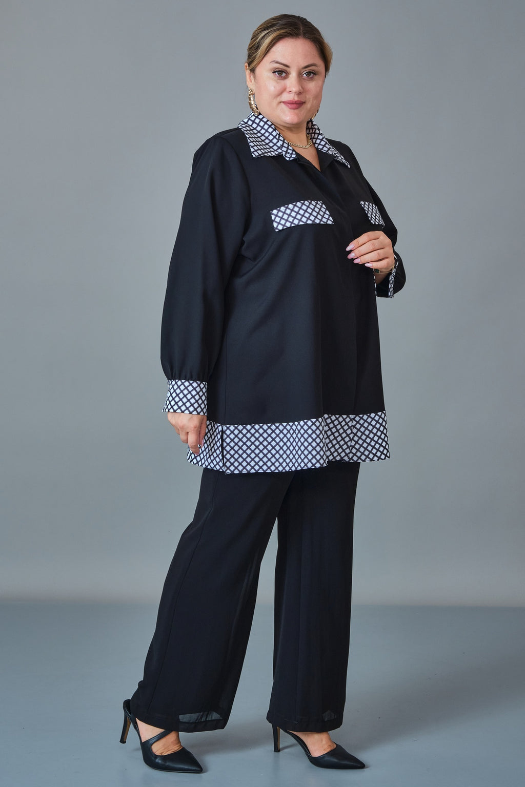 Kifayet - Extended Plus Size Shirt (KFT27K23816)