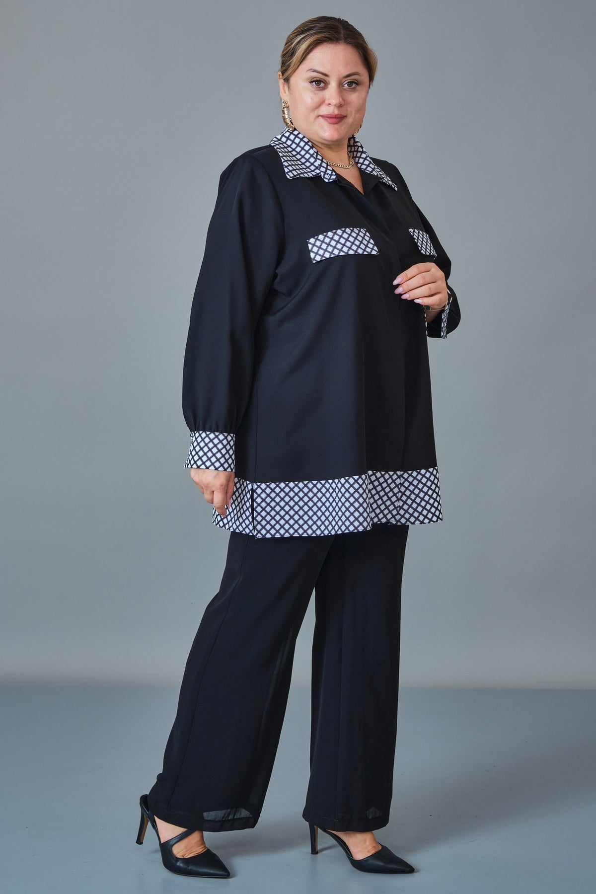 Kifayet - Extended Plus Size Shirt (KFT27K23816)