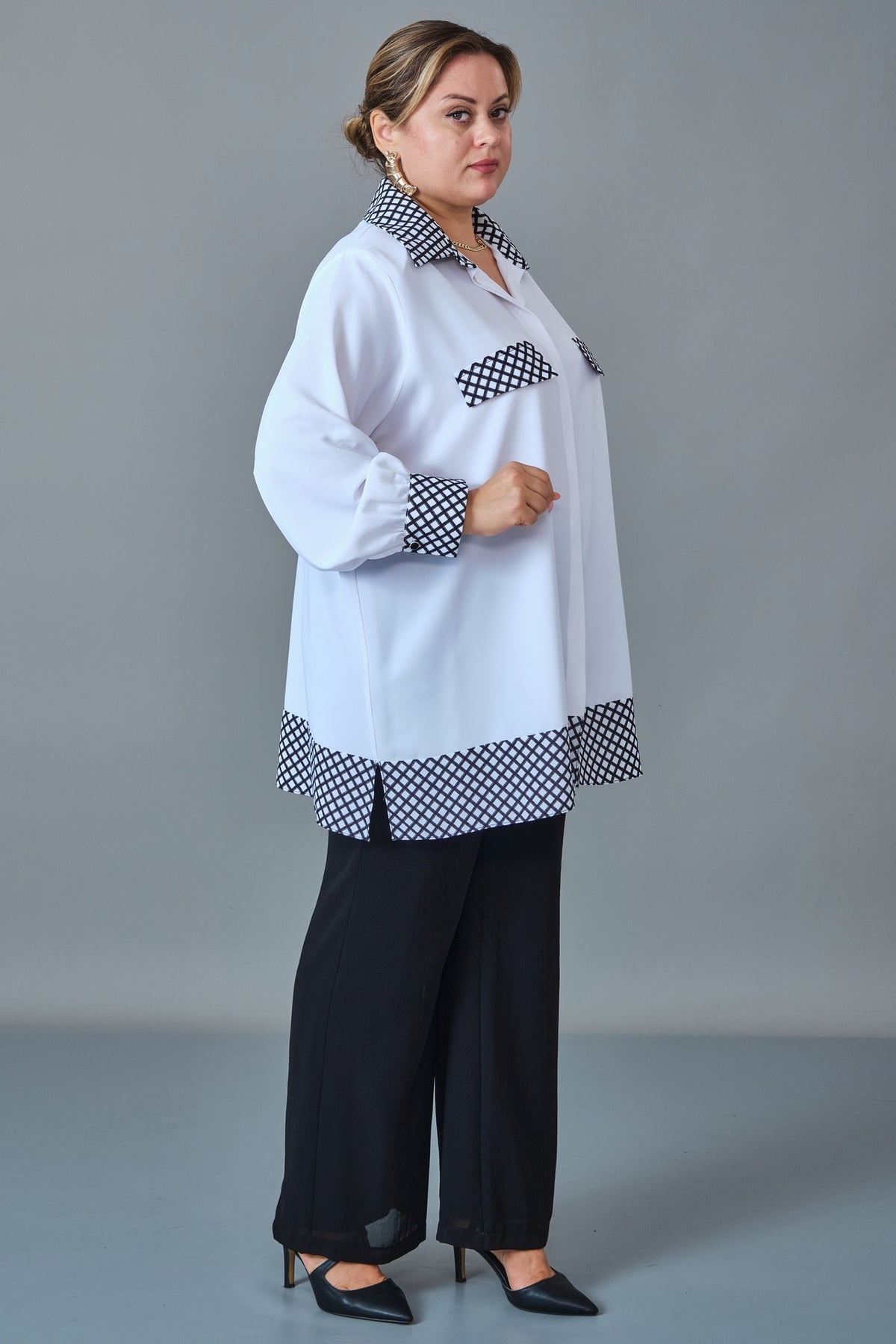 Kifayet - Extended Plus Size Shirt (KFT27K23816)