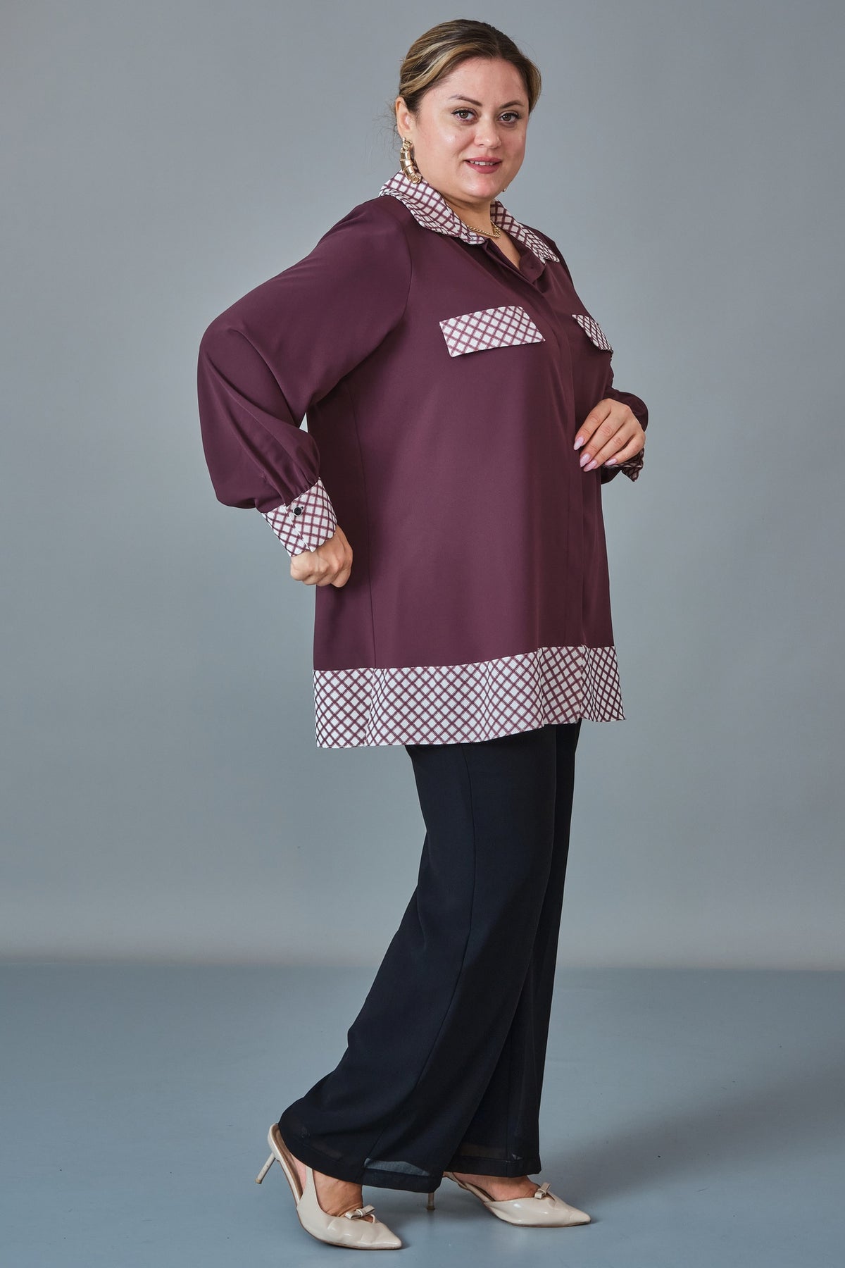 Kifayet - Extended Plus Size Shirt (KFT27K23816)
