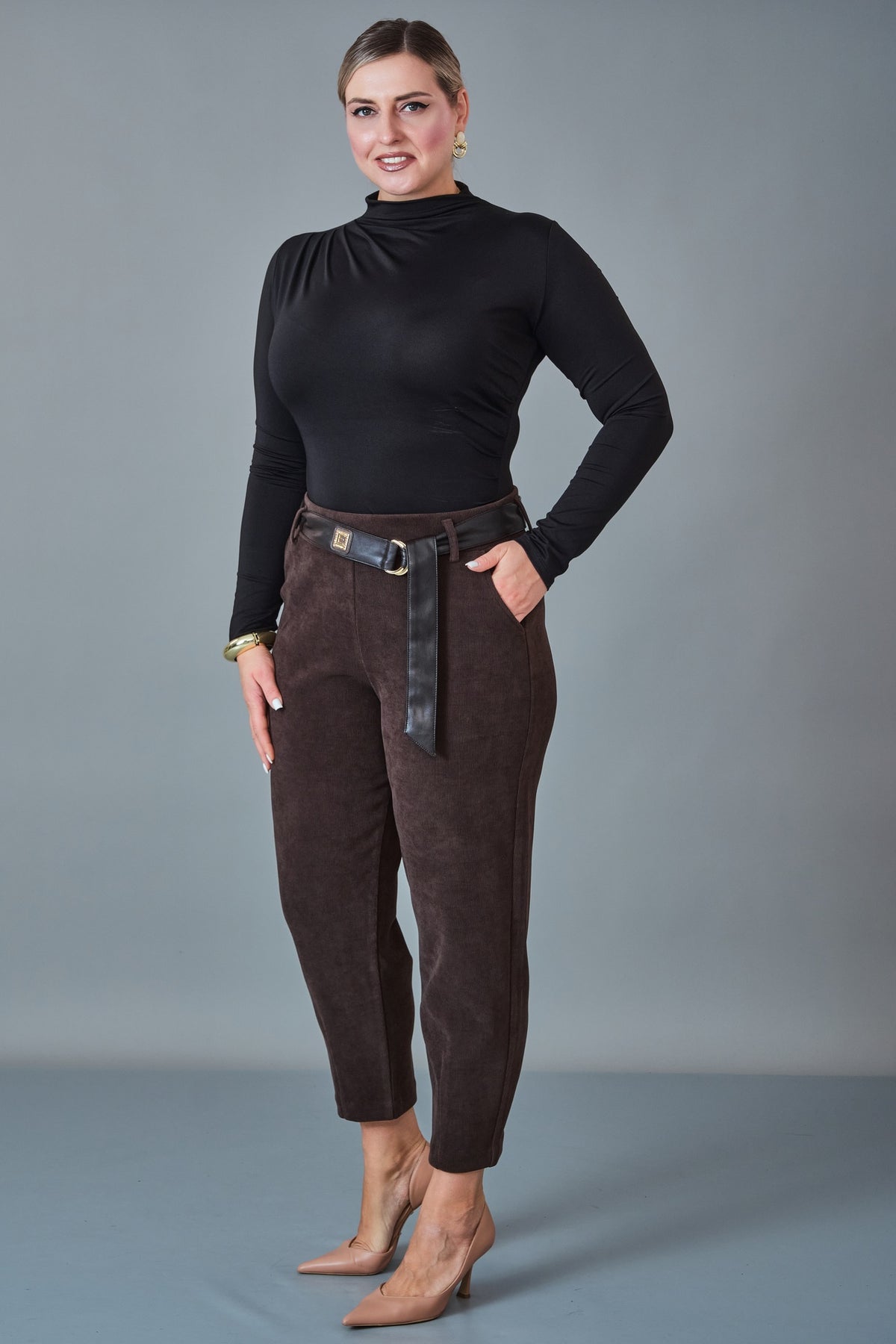 Elitline - Plus Size Trousers (ELT27K1-15-4146)