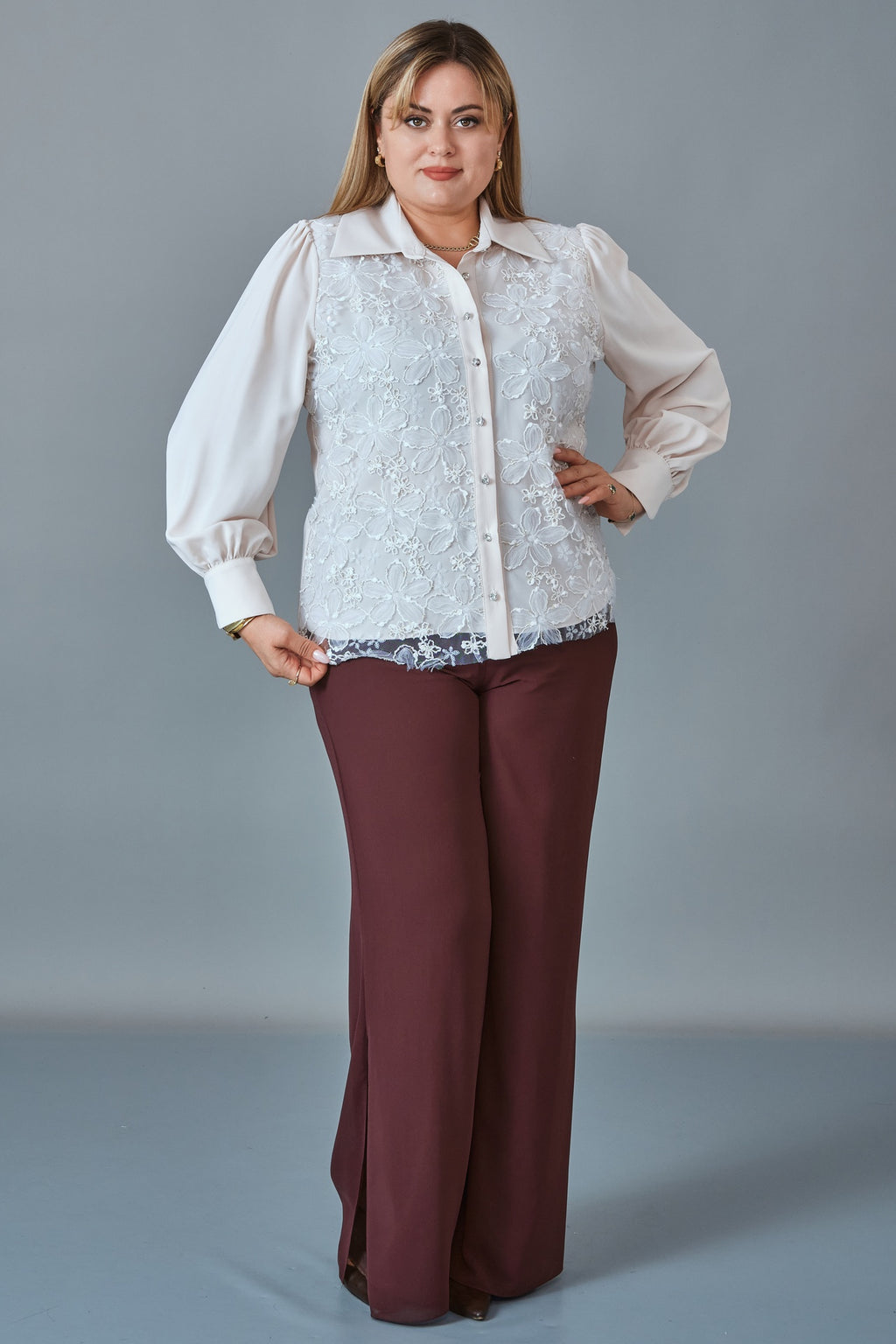 Kifayet - Plus Size Shirt (KFT27K18817)