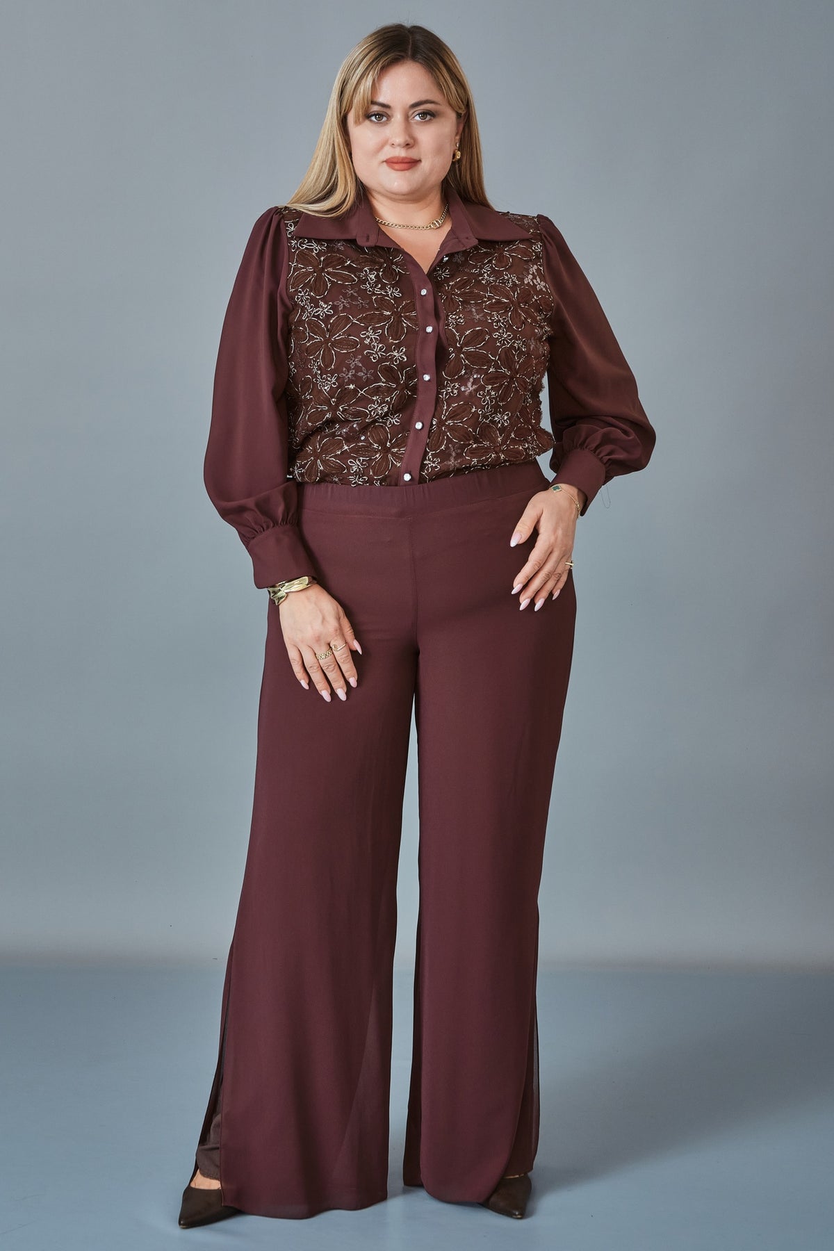 Kifayet - Plus Size Trousers (KFT27K18807-P)