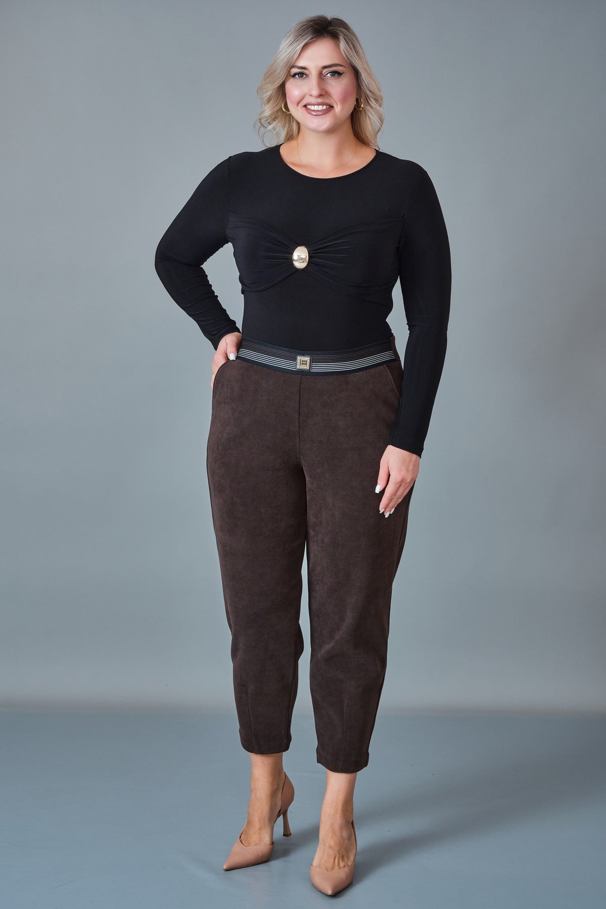 Elitline - Plus Size Trousers (ELT27K1-15-4143)