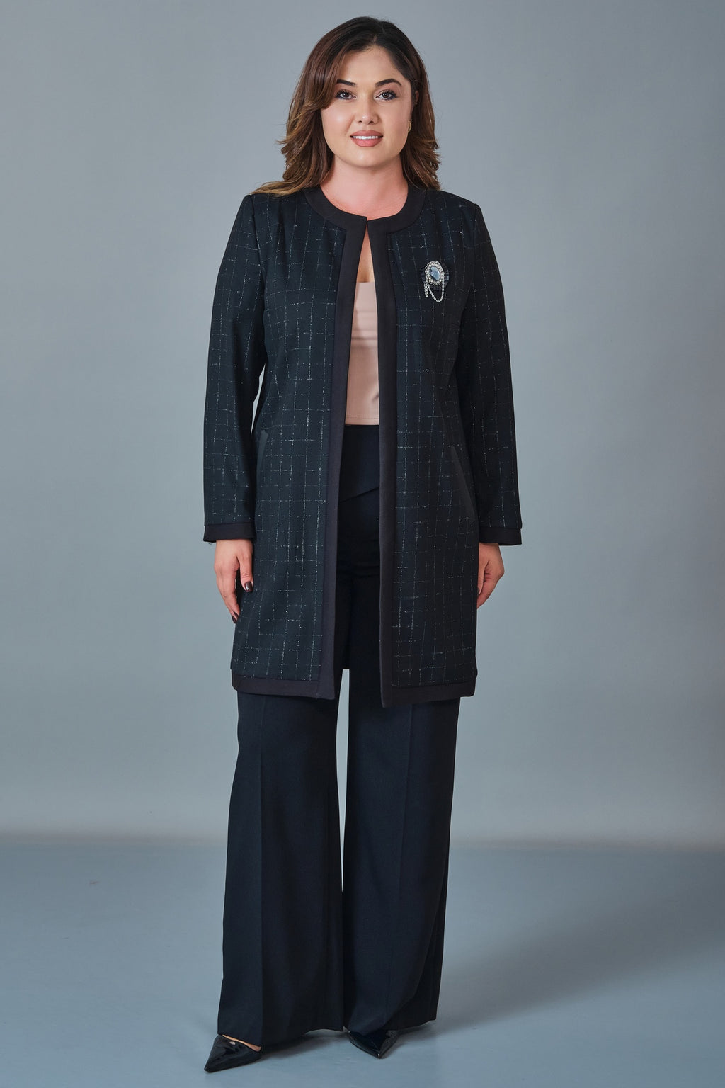 Selen - Plus Size Coat (SLN27K38347)