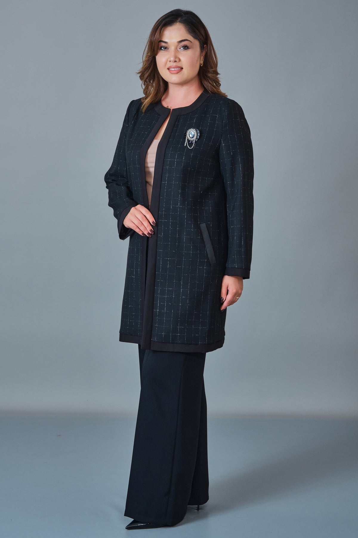 Selen - Plus Size Coat (SLN27K38347)