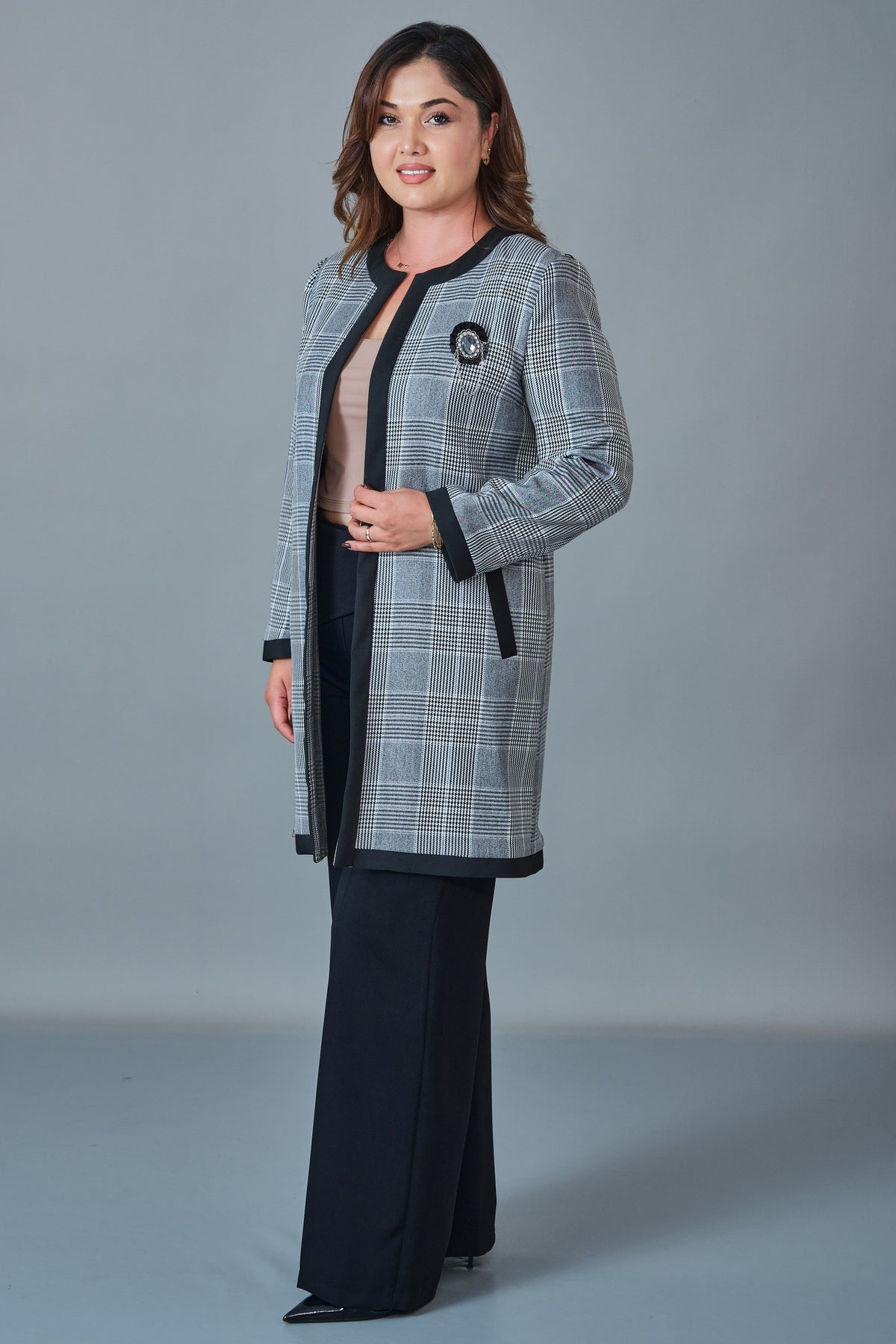 Selen - Plus Size Coat (SLN27K38347)
