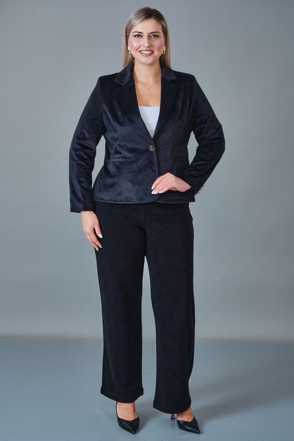 Hatunca - Plus Size Suit (HTC27K184080BB)