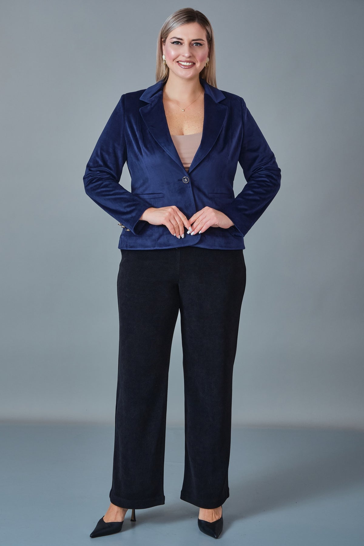 Hatunca - Plus Size Suit (HTC27K184080BB)