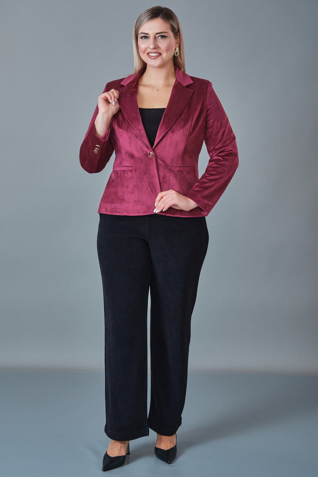 Hatunca - Plus Size Suit (HTC27K184080BB)
