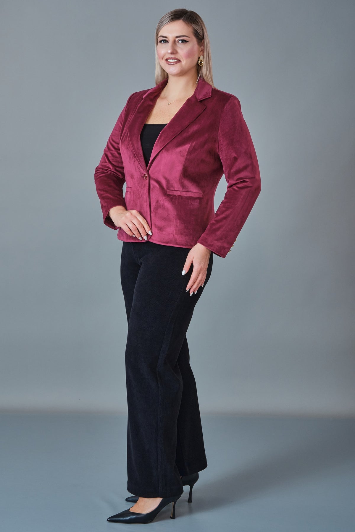 Hatunca - Plus Size Suit (HTC27K184080BB)