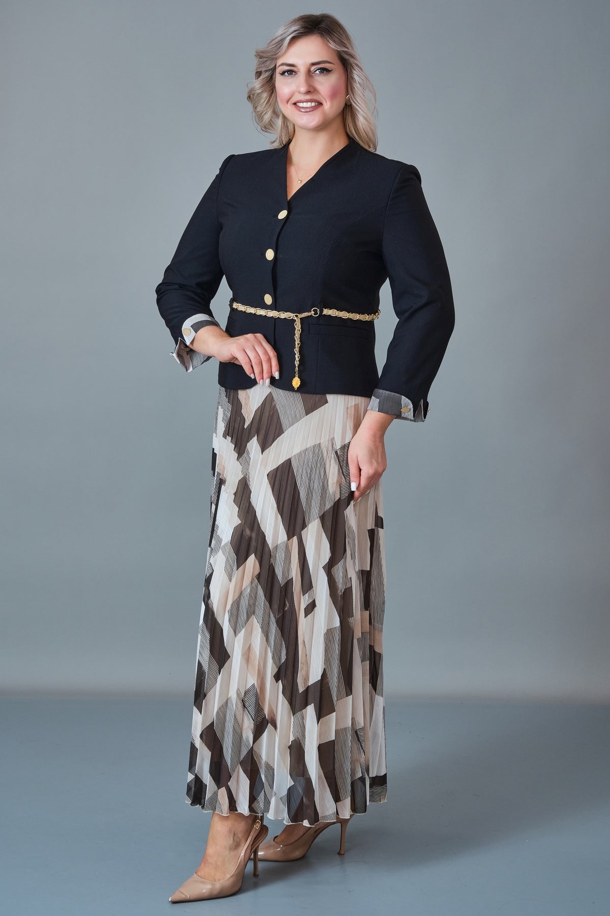 Hatunca - Plus Size Suit (HTC27K184254BB)