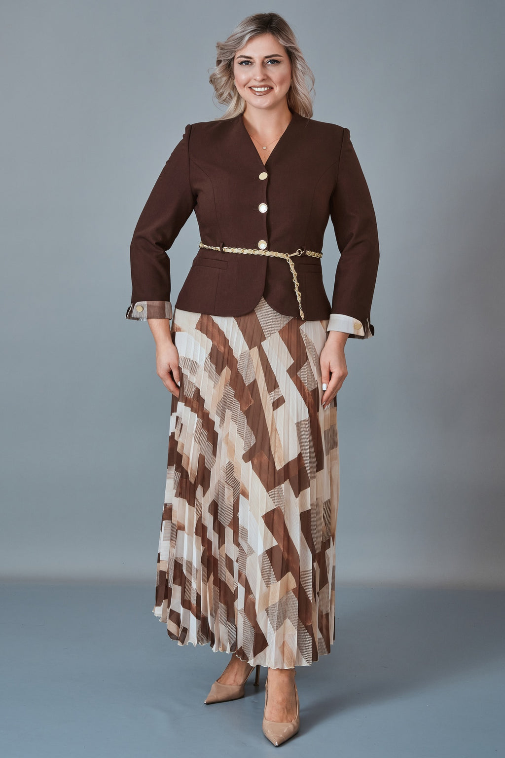 Hatunca - Plus Size Suit (HTC27K184254BB)