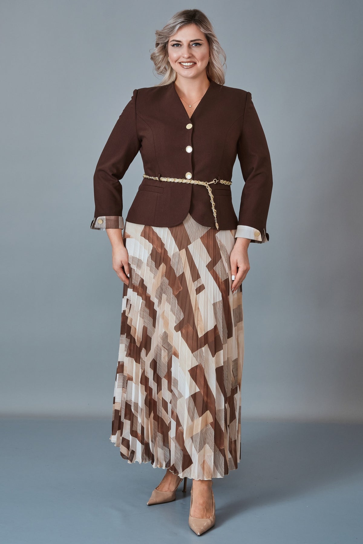 Hatunca - Plus Size Suit (HTC27K184254BB)