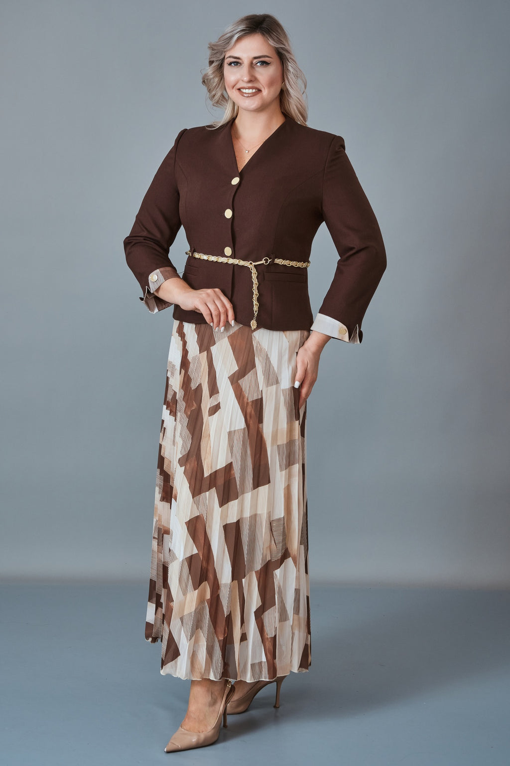 Hatunca - Plus Size Suit (HTC27K184254BB)