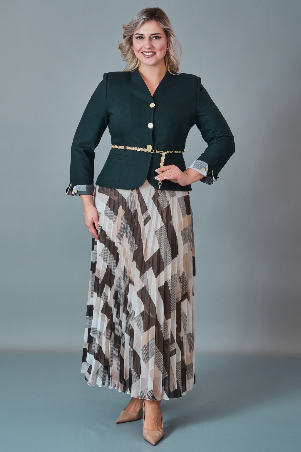 Hatunca - Plus Size Suit (HTC27K184254BB)