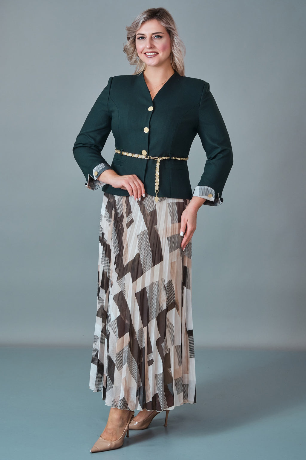 Hatunca - Plus Size Suit (HTC27K184254BB)