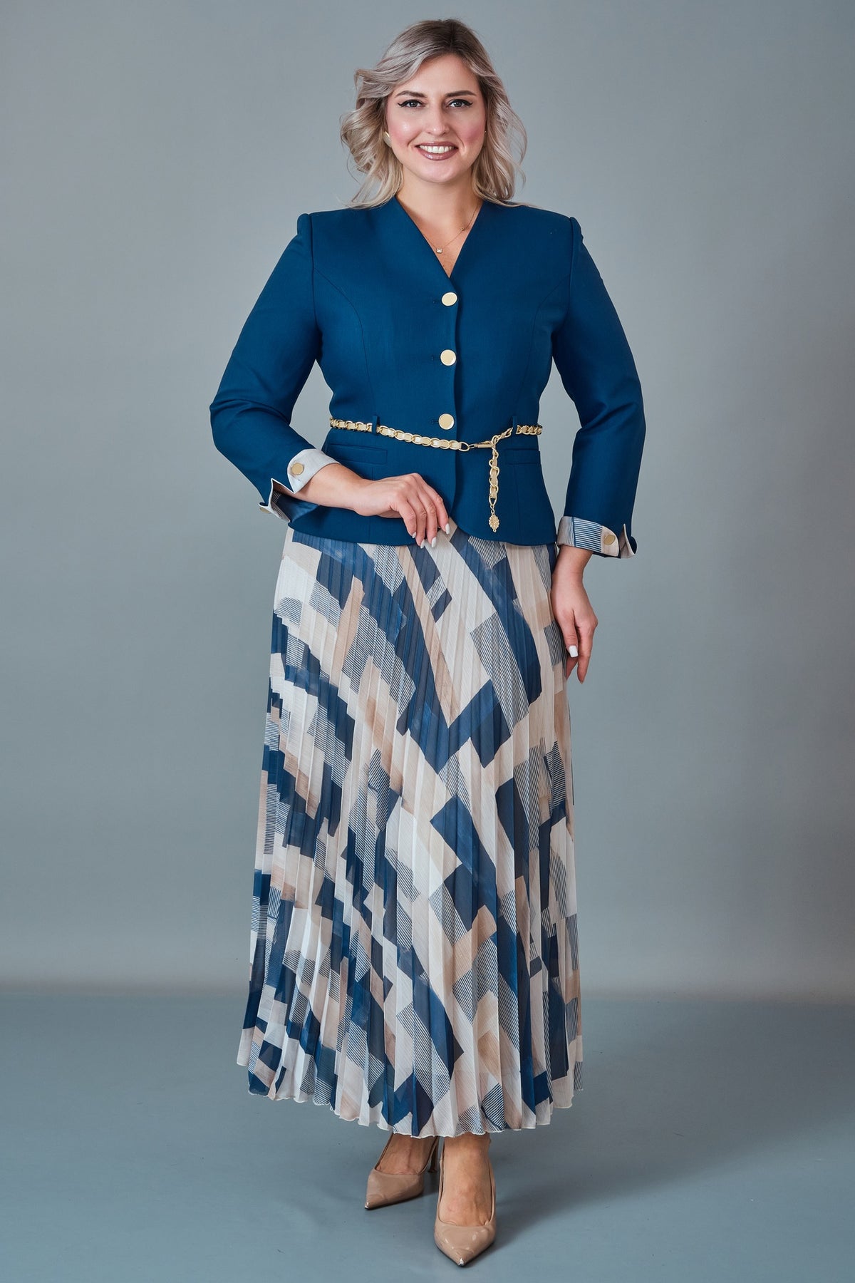 Hatunca - Plus Size Suit (HTC27K184254BB)