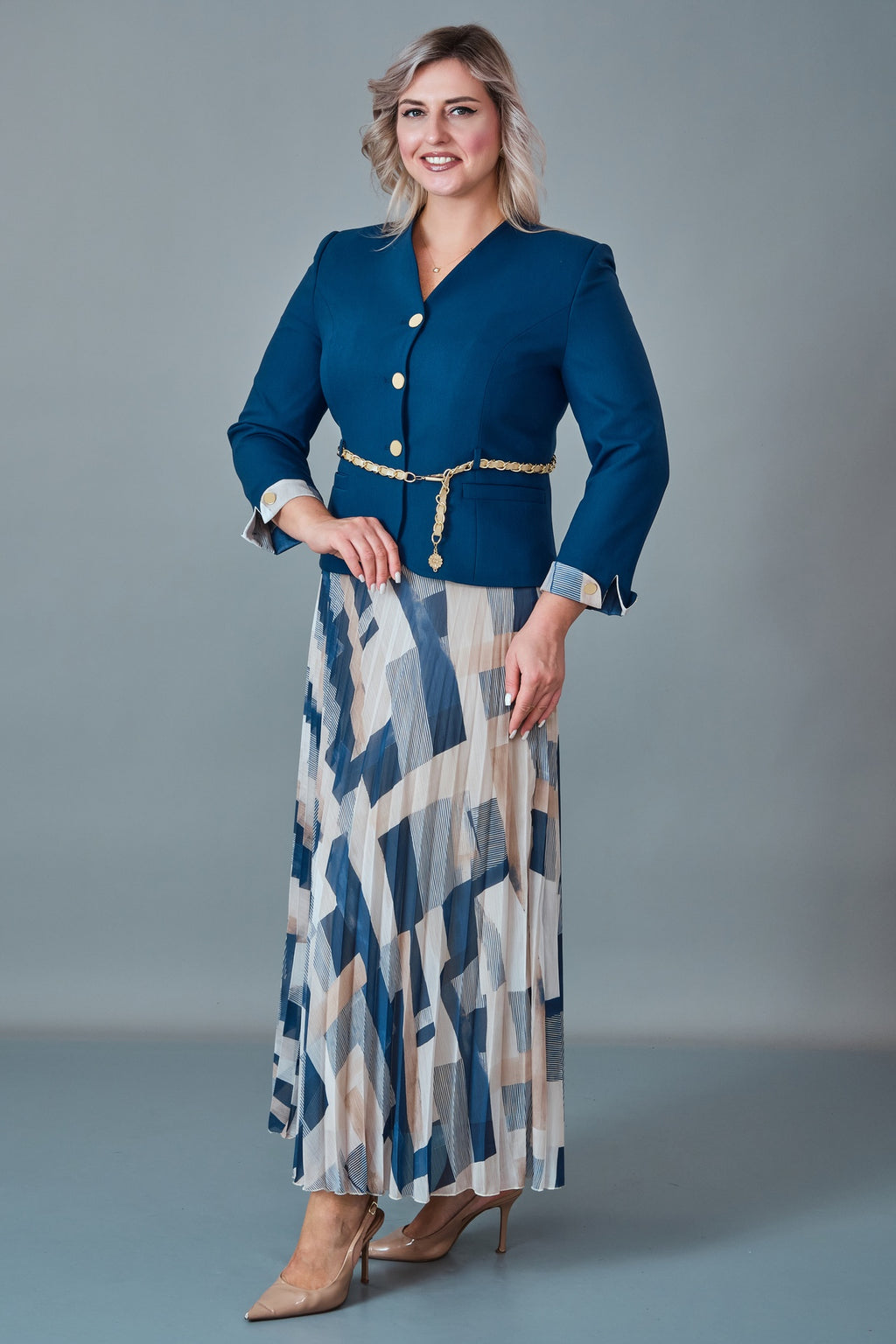 Hatunca - Plus Size Suit (HTC27K184254BB)