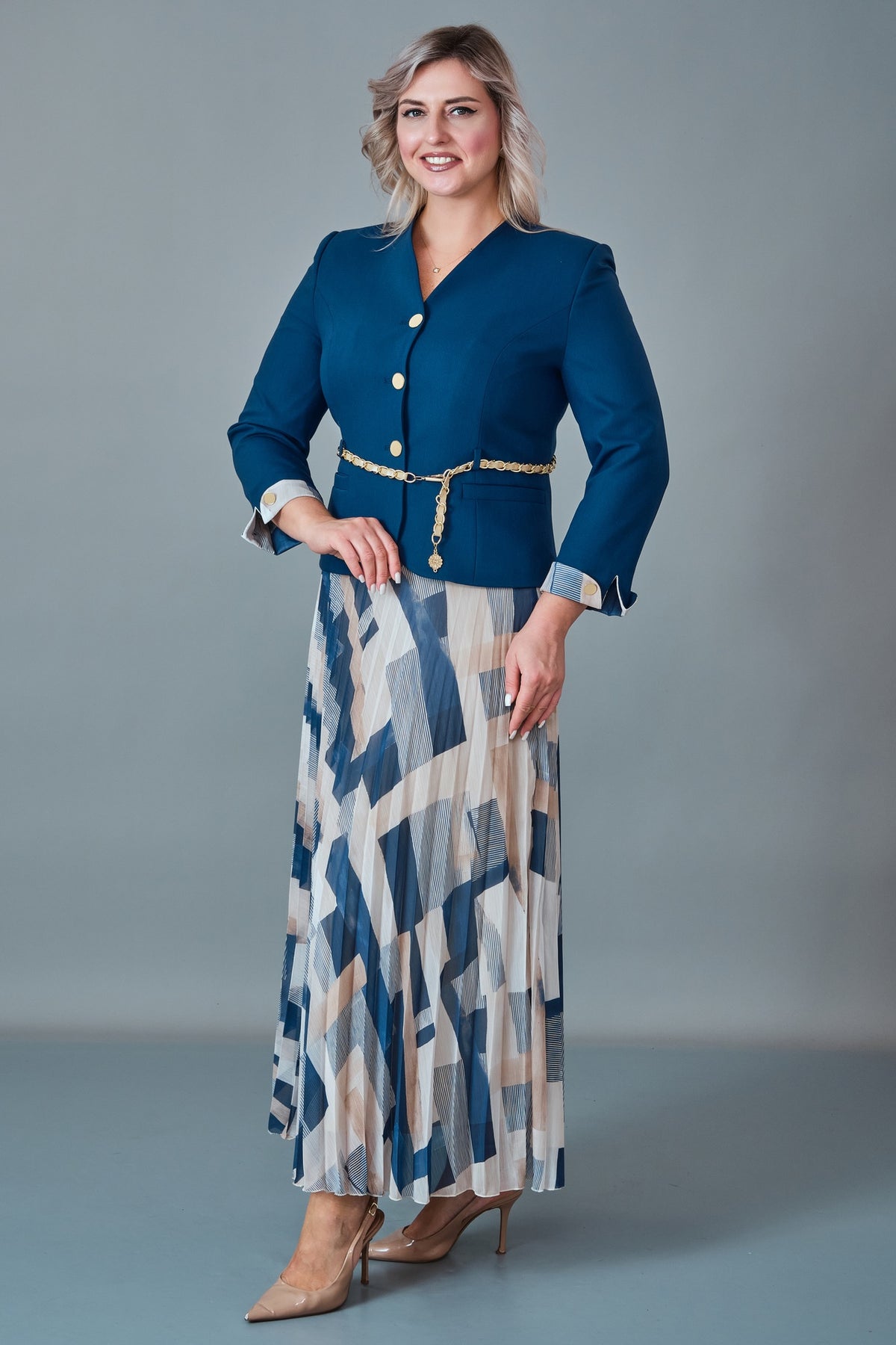 Hatunca - Plus Size Suit (HTC27K184254BB)