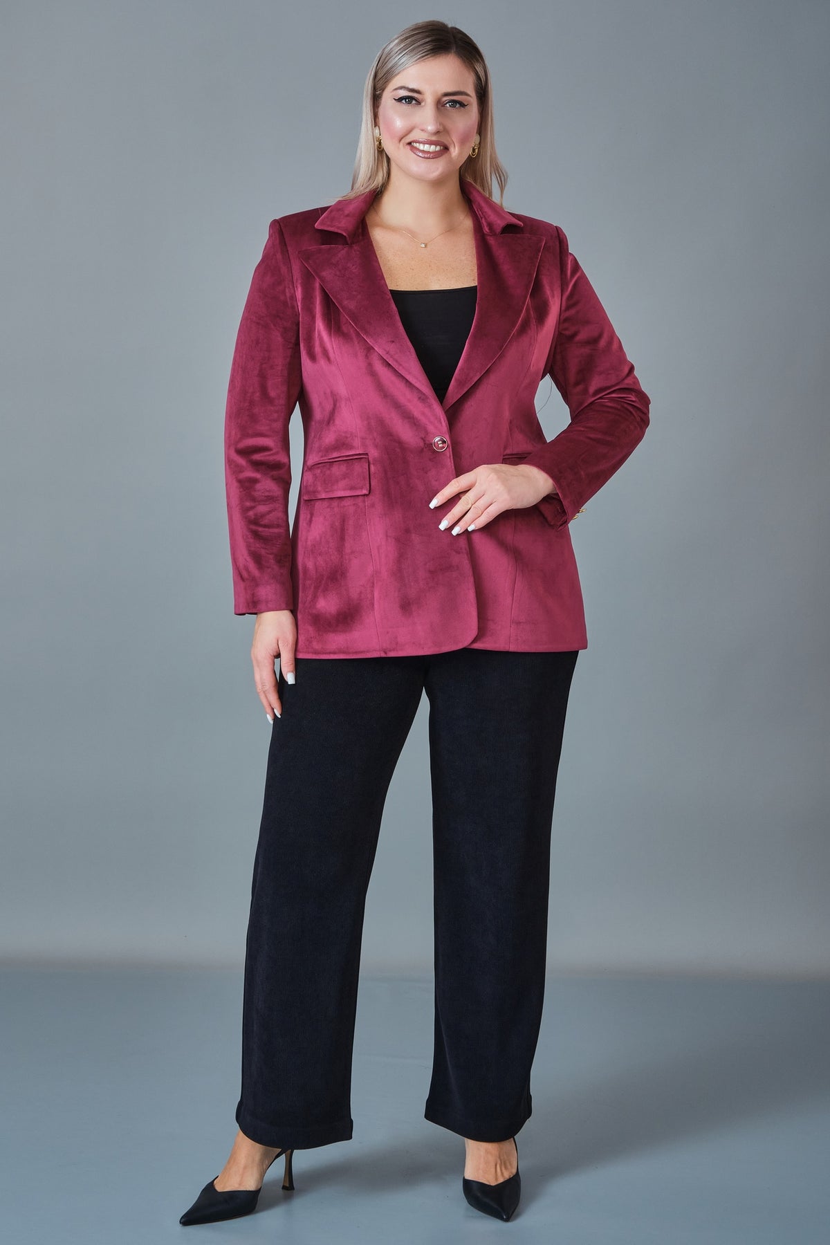 Hatunca - Plus Size Suit (HTC27K184082BB)