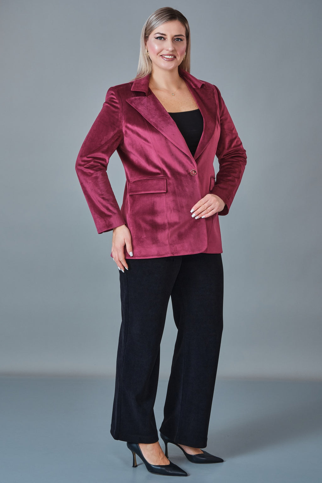 Hatunca - Plus Size Suit (HTC27K184082BB)