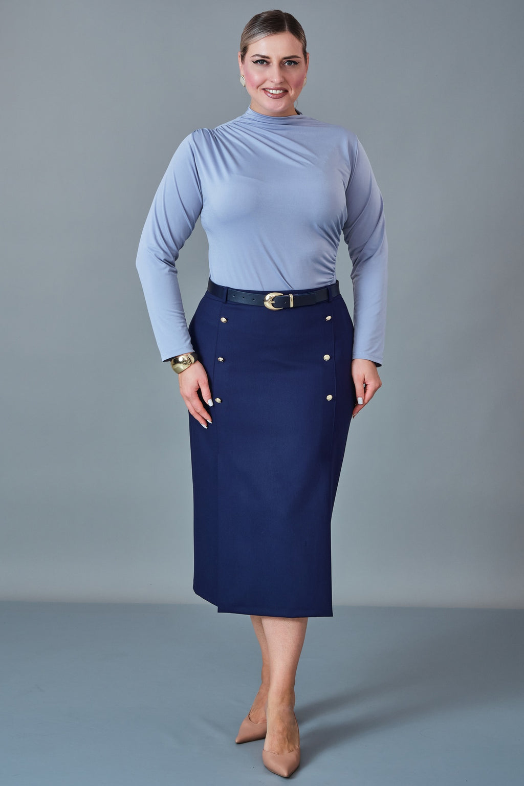 Butik Dayi - Plus Size Skirt (BDY27K31558-576)
