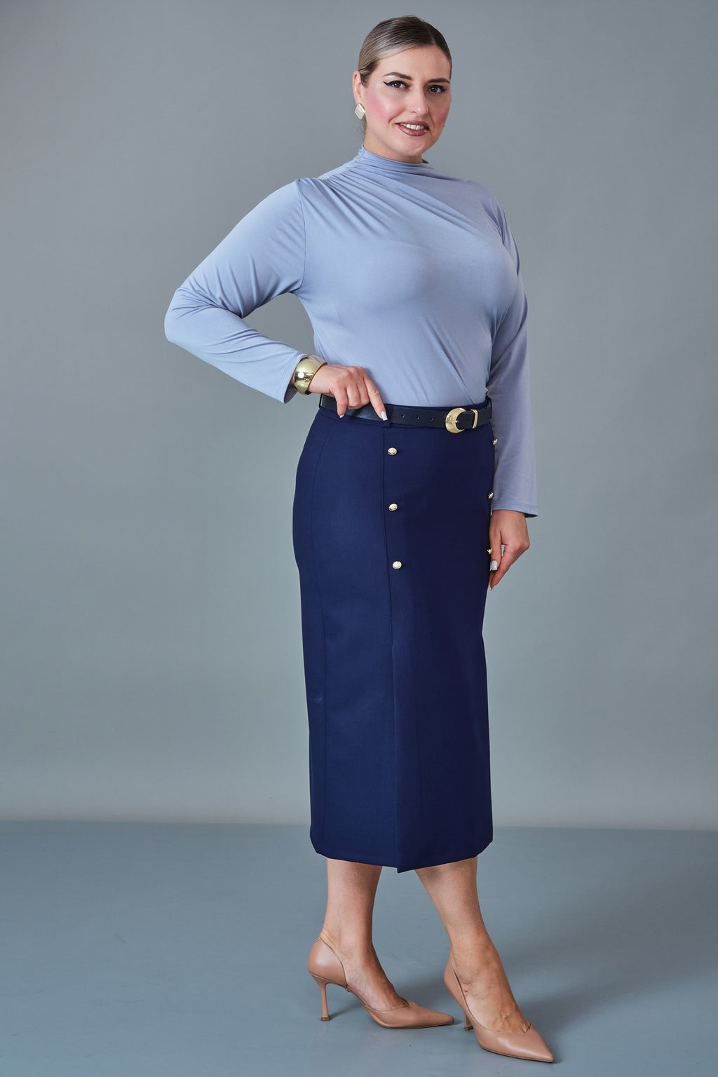 Butik Dayi - Plus Size Skirt (BDY27K31558-576)