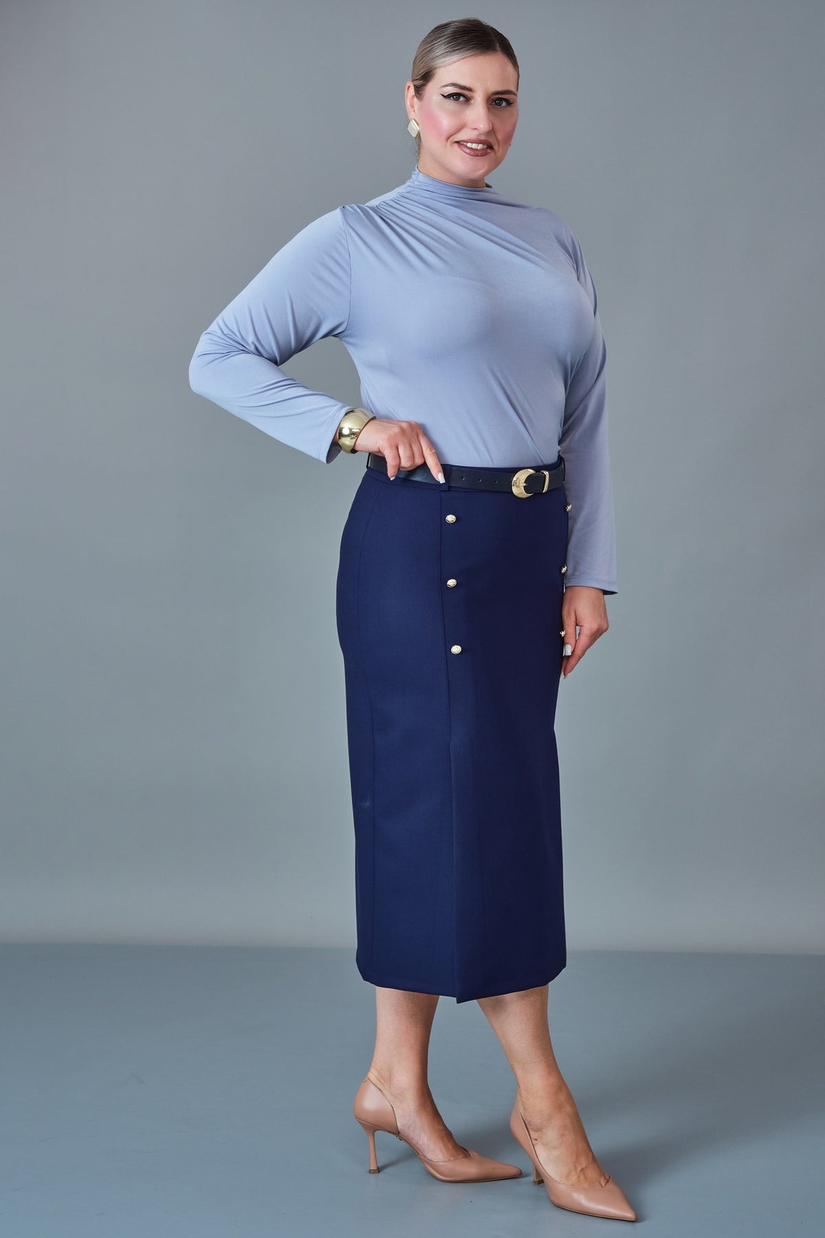 Butik Dayi - Plus Size Skirt (BDY27K31558-576)