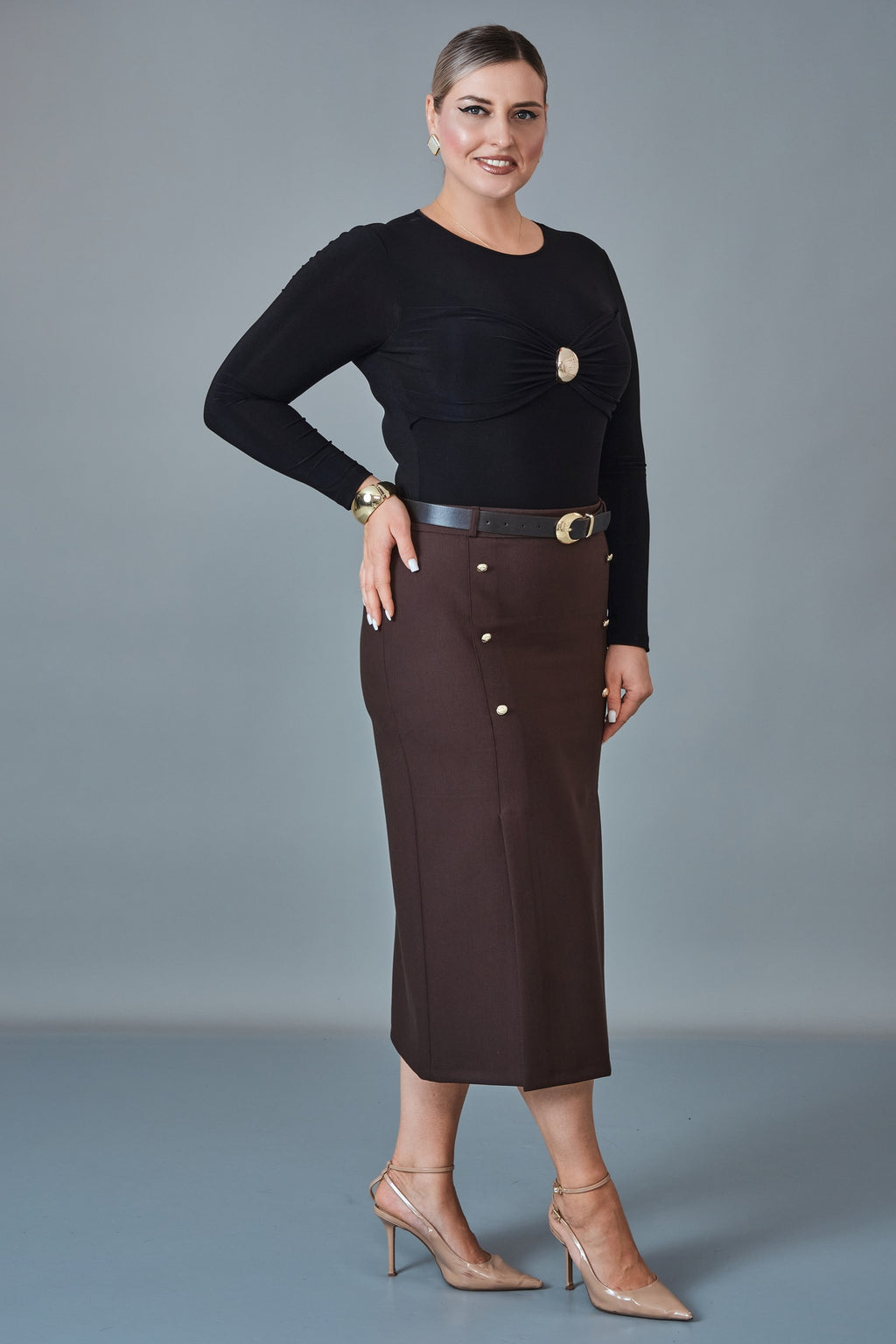 Butik Dayi - Plus Size Skirt (BDY27K31558-576)