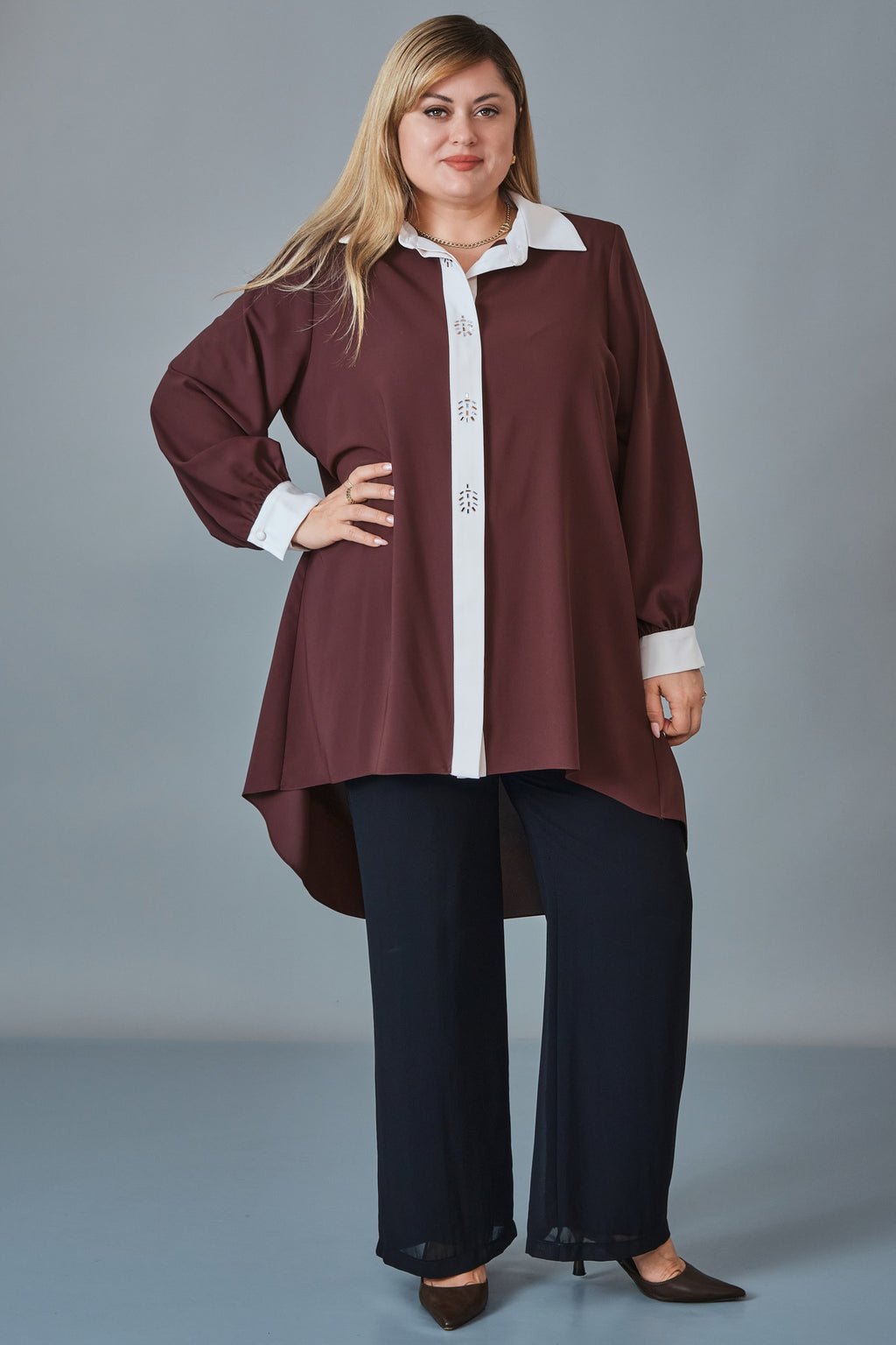 Kifayet - Extended Plus Size Tunic (KFT27K23812)