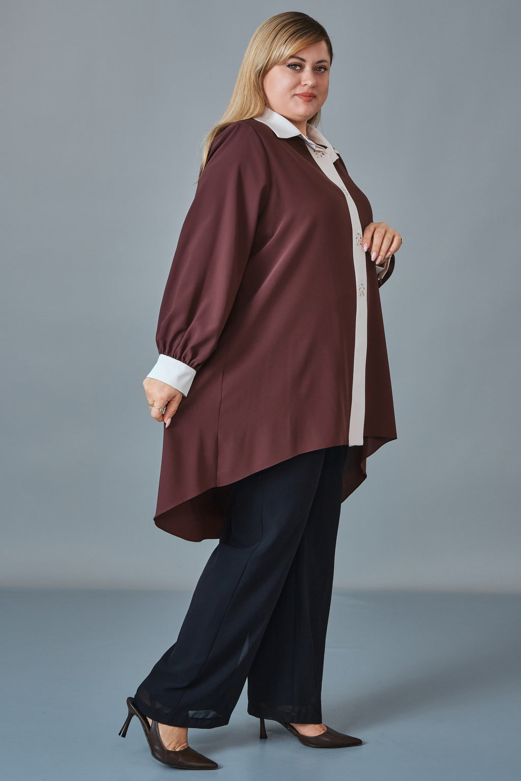 Kifayet - Extended Plus Size Tunic (KFT27K23812)