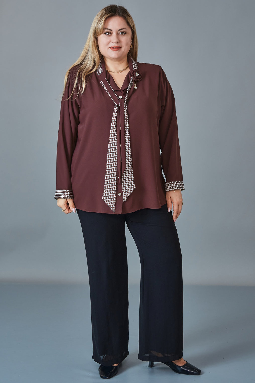 Kifayet - Extended Plus Size Blouse (KFT27K23822)