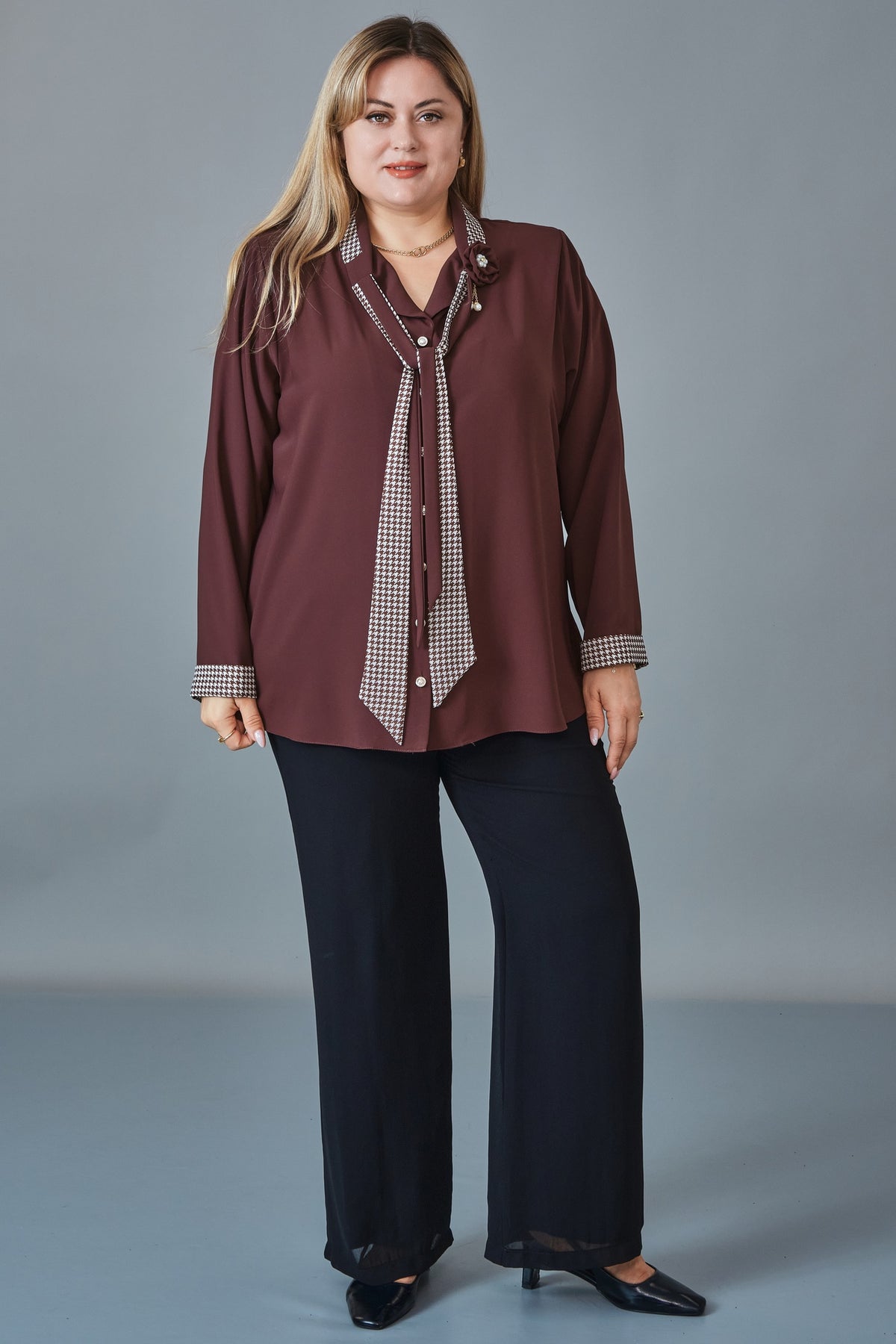 Kifayet - Extended Plus Size Blouse (KFT27K23822)